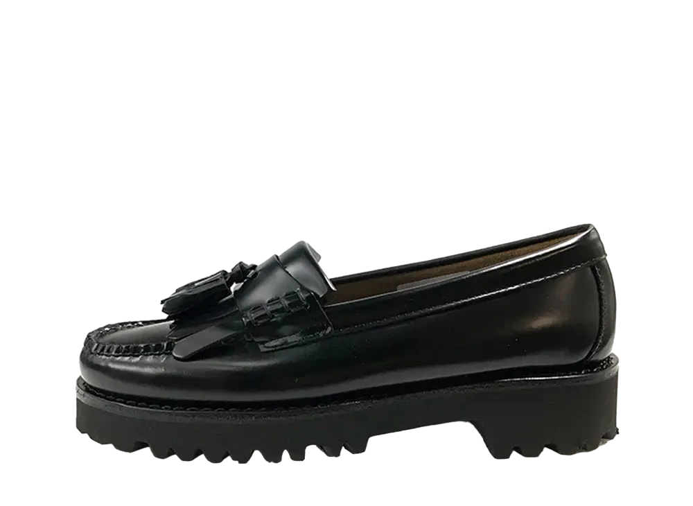 G.H.BASS Women's Loafer Esther High Shine Leather "Black" 41820
