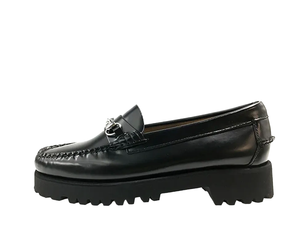 G.H.BASS Women's Loafer Lianna High Shine Leather "Black" 41830