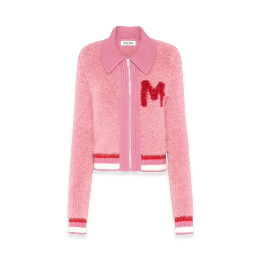 MIU MIU Women's Boucle Cardigan "Pink"