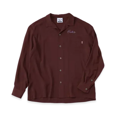 FEELS. Rayon Shirt Dress Code Line "Brown"