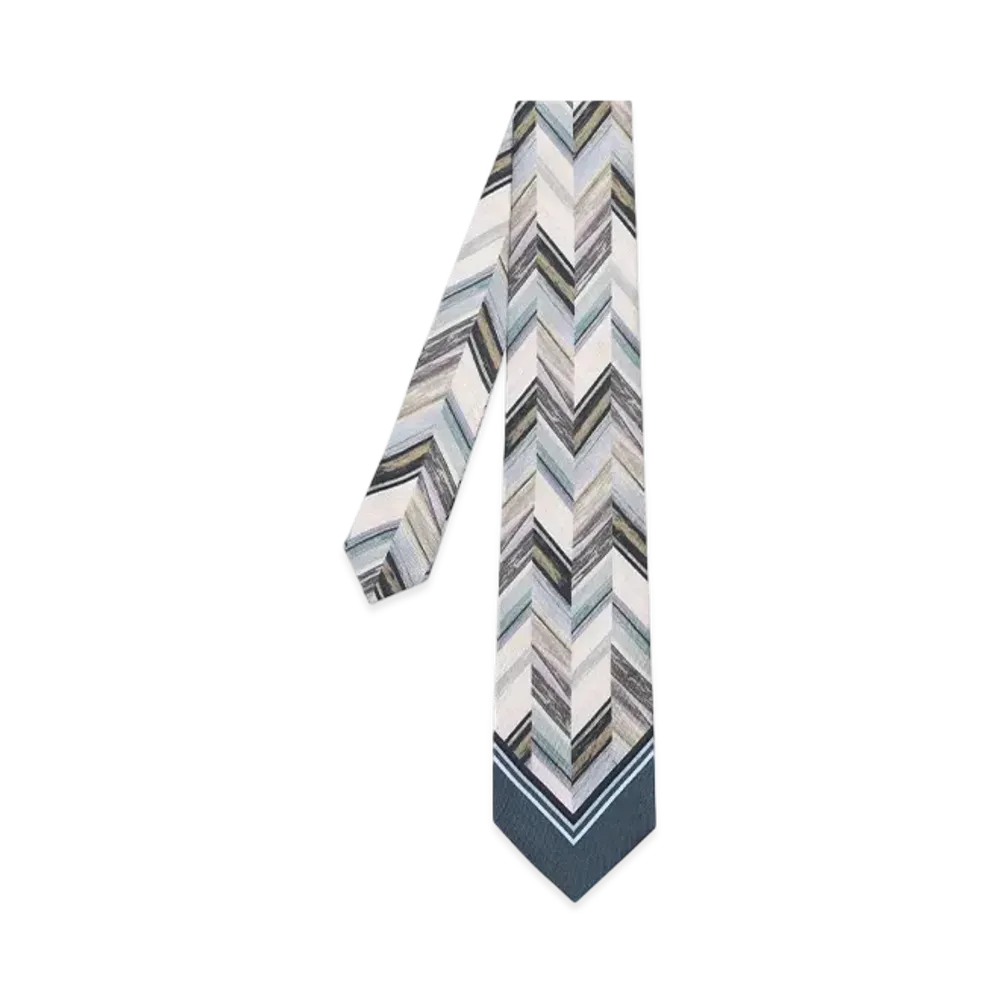 Paul Smith Drawing Herringbone Tie "Green"
