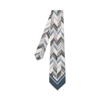 Paul Smith Drawing Herringbone Tie "Green"
