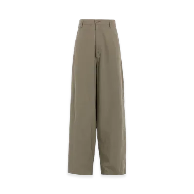S'YTE Brushed Washer Finish Broad 5Pocket Wide Pants "Khaki"