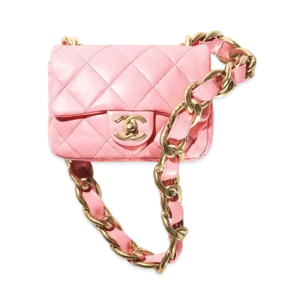 CHANEL Mini Flap Bag Lambskin "Coral Pink"