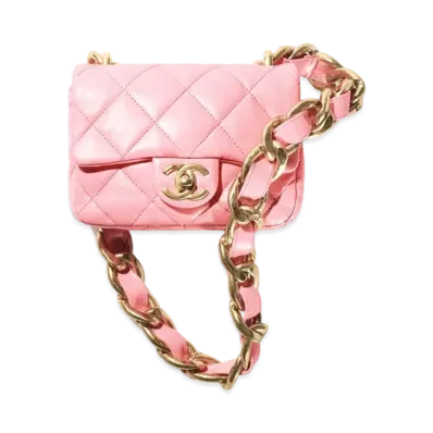 CHANEL Mini Flap Bag Lambskin "Coral Pink"