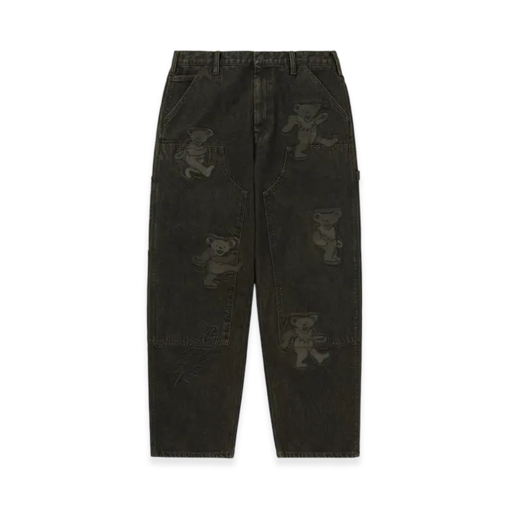 thisisneverthat x Grateful Dead Lightning Double Knee Pant "Off Black"