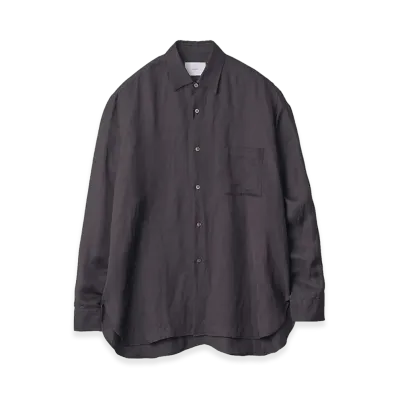 ssstein VIS/LI Bright Twill Oversized Long Sleeve Shirt "Dark Charcoal"