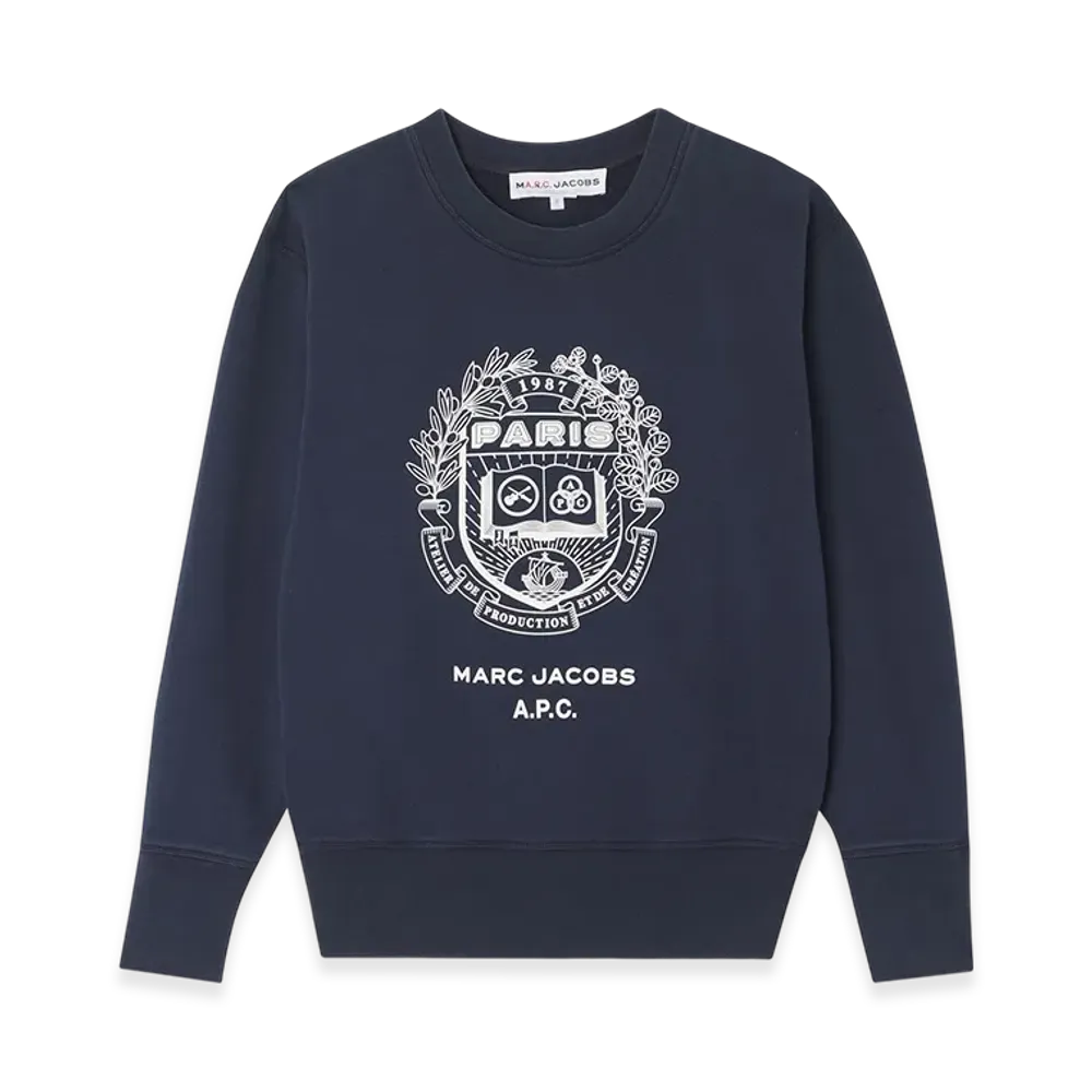 A.P.C. x Marc Jacobs The Shrunken Paris Crewneck "Dark Navy"