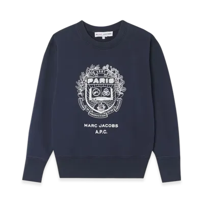 A.P.C. x Marc Jacobs The Shrunken Paris Crewneck "Dark Navy"