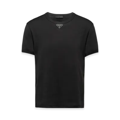 PRADA Cotton T-Shirt "Black"