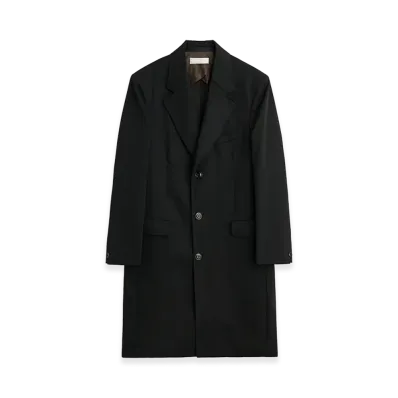 OUR LEGACY Dolphin Coat "Coarse Black Gabardine"