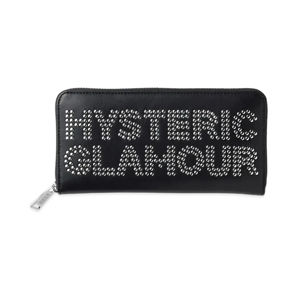 HYSTERIC GLAMOUR Logo Stud Long Wallet "Black"