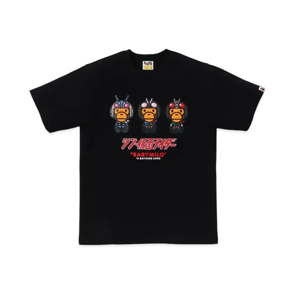 A BATHING APE x Shin Kamen Rider #2 Baby Milo Tee "Black"