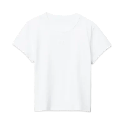 Alexander Wang Cotton Jersey Puff Logo Shrunken T-Shirt "White"