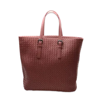 Bottega Veneta Lambskin Hand Bag "Red"