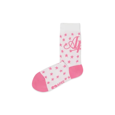 A BATHING APE APEE Jacquard Graphic Socks #4 "White"