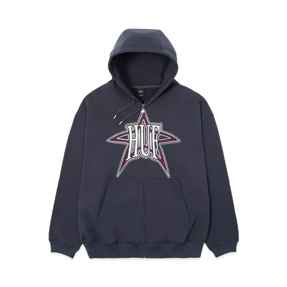 HUF Intergalactic Full Zip Hoodie "Navy"