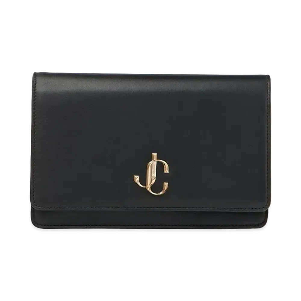 Jimmy Choo Palace Smooth Calf Leather Mini Bag With JC Logo "Black"