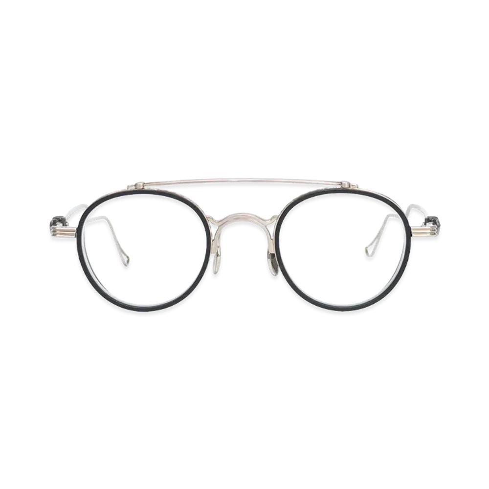 Chrome Hearts 46 24-145 SPANKY MBK-P/BS-TB Metal Frame Eyewear "Silver/Matte Black"
