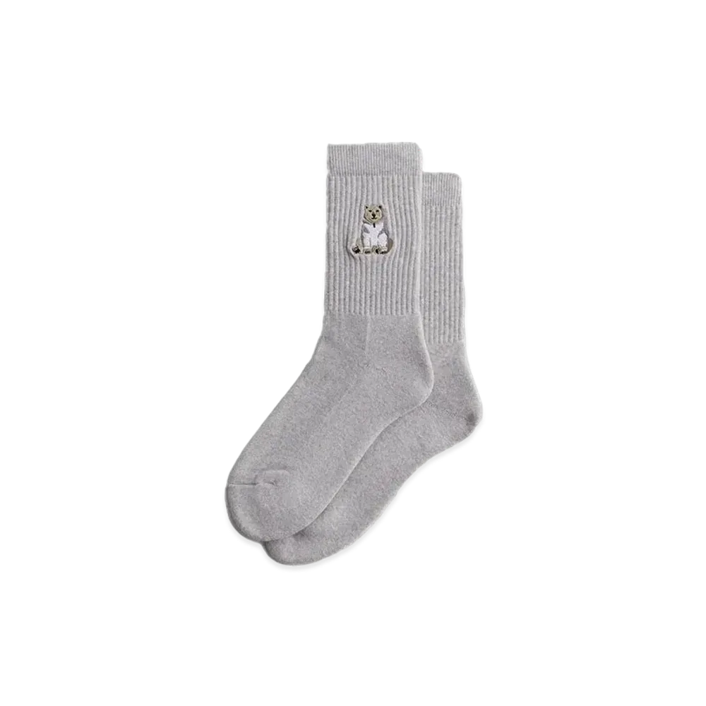 Kith Kithmas Polar Bear Socks "Heather Grey"