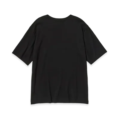 AURALEE Luster Plaiting Boat Neck Tee "Black"