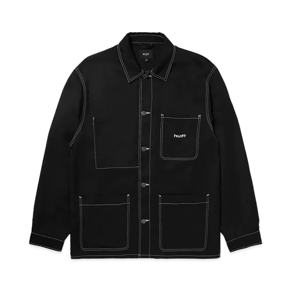 HUF Contrast Nylon Chore Jacket "Black"