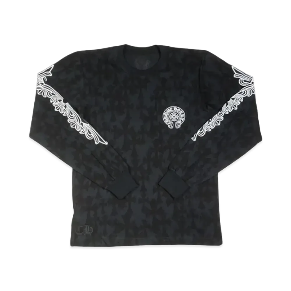 Chrome Hearts Graveyard Cemetery Cross L/S T-Shirt "Black"
