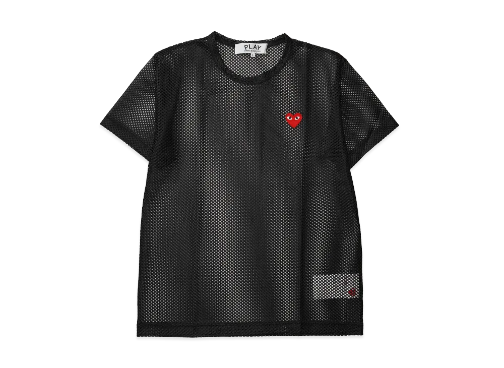 PLAY COMME des GARCONS Polyester Mesh Red Emblem "Black"