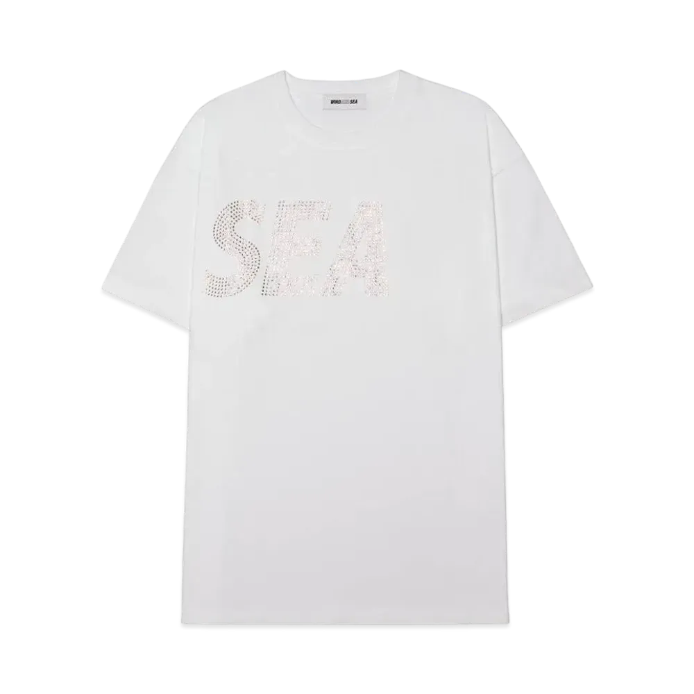 WIND AND SEA SEA (RHINE STONE) S/S T-SHIRT "White"