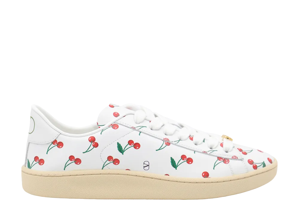 Valentino Garavani Women's Royco Sneaker With Cherryfic Pattern "White" 이미지