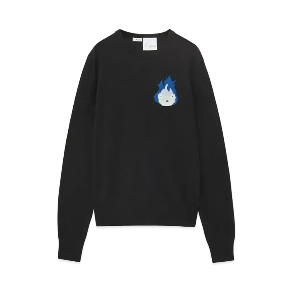 LOEWE x Howl's Moving Castle Calcifer Sweater In Wool "Black"