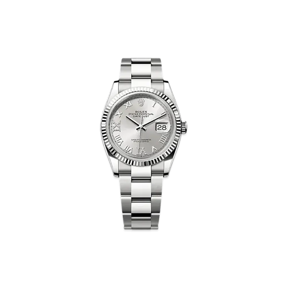 ROLEX Datejust 36 Oystersteel & White Gold "Grey"