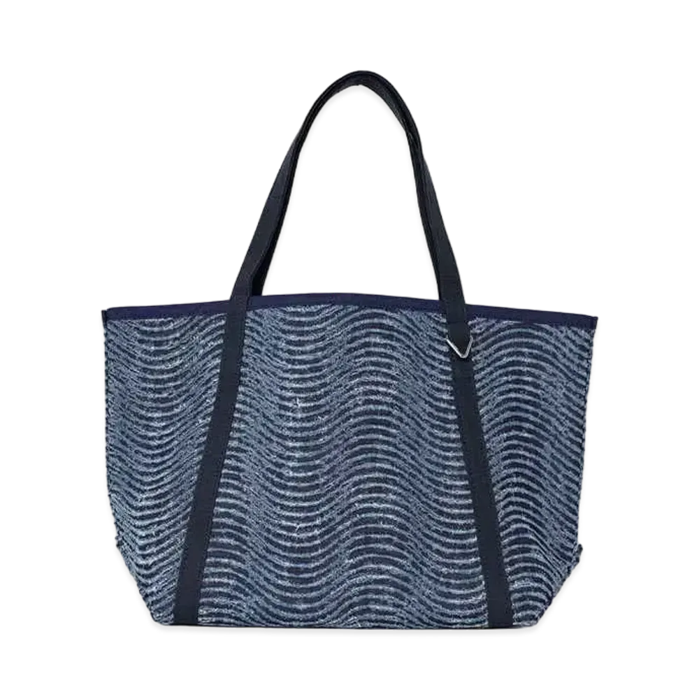 Maison MIHARA YASUHIRO Wave Denim Tote Bag "Indigo"