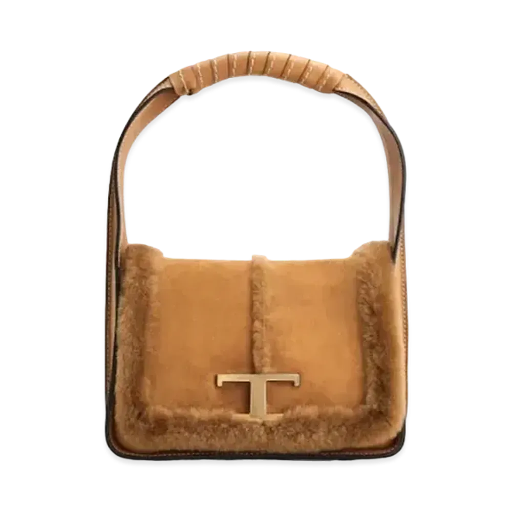 TOD'S Timeless Bag Mini In Sheepskin "Brown"
