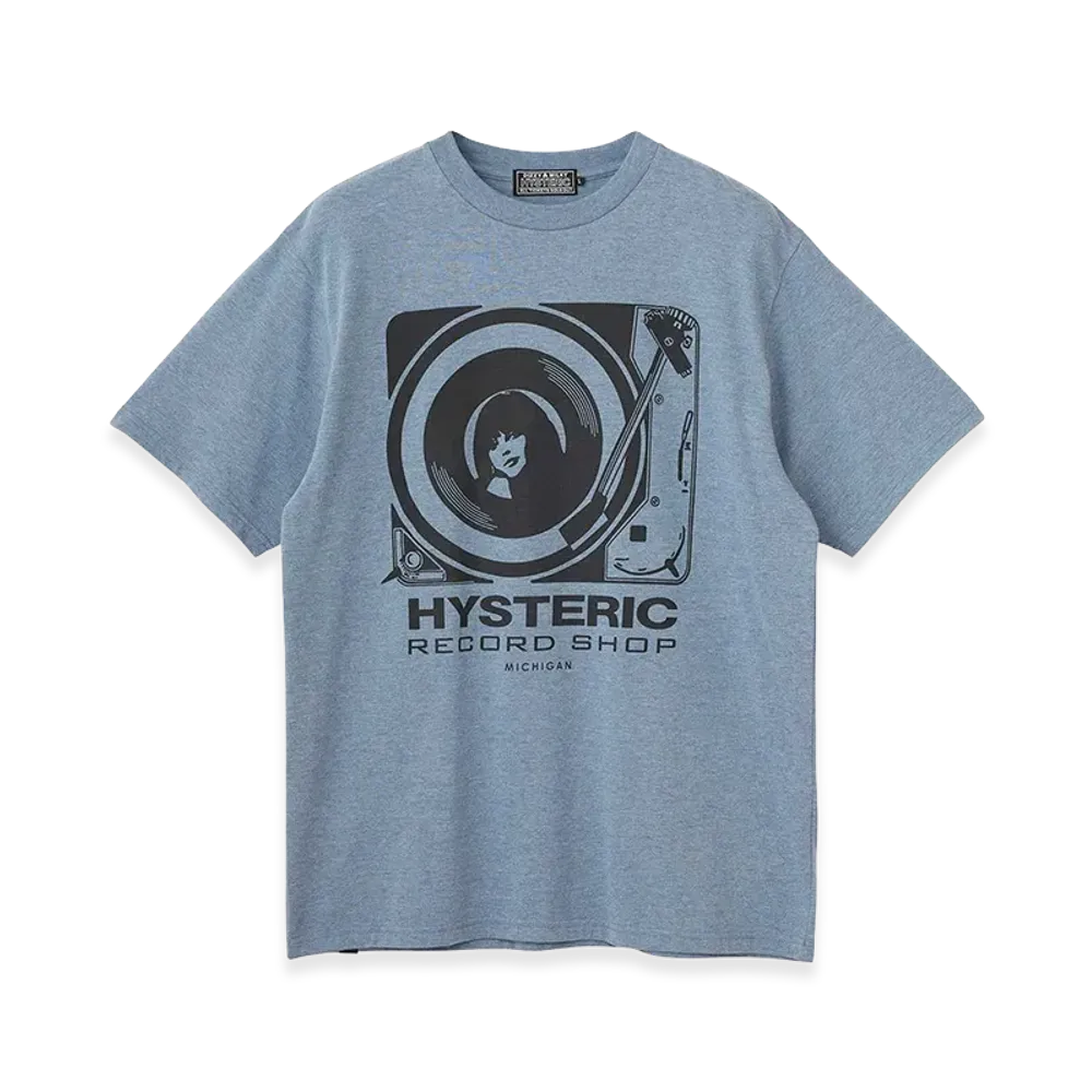 HYSTERIC GLAMOUR HYS Record Shop Tee "Blue"