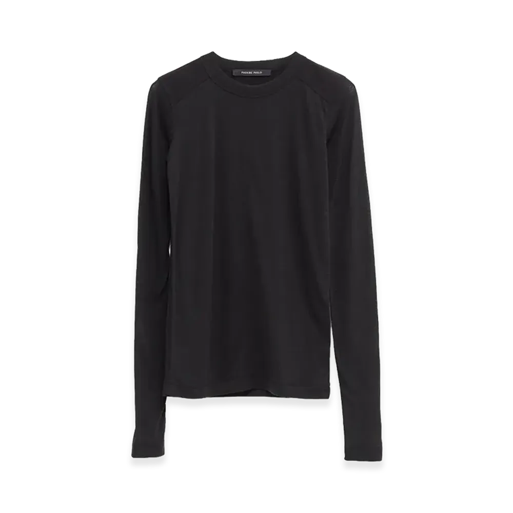 PHOEBE PHILO Long Sleeve Tee "Black"