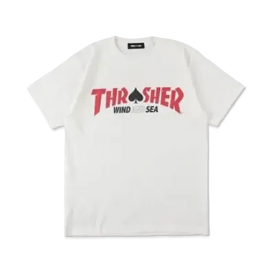WIND AND SEA x THRASHER magazine (Spade) S/S Tee "White"