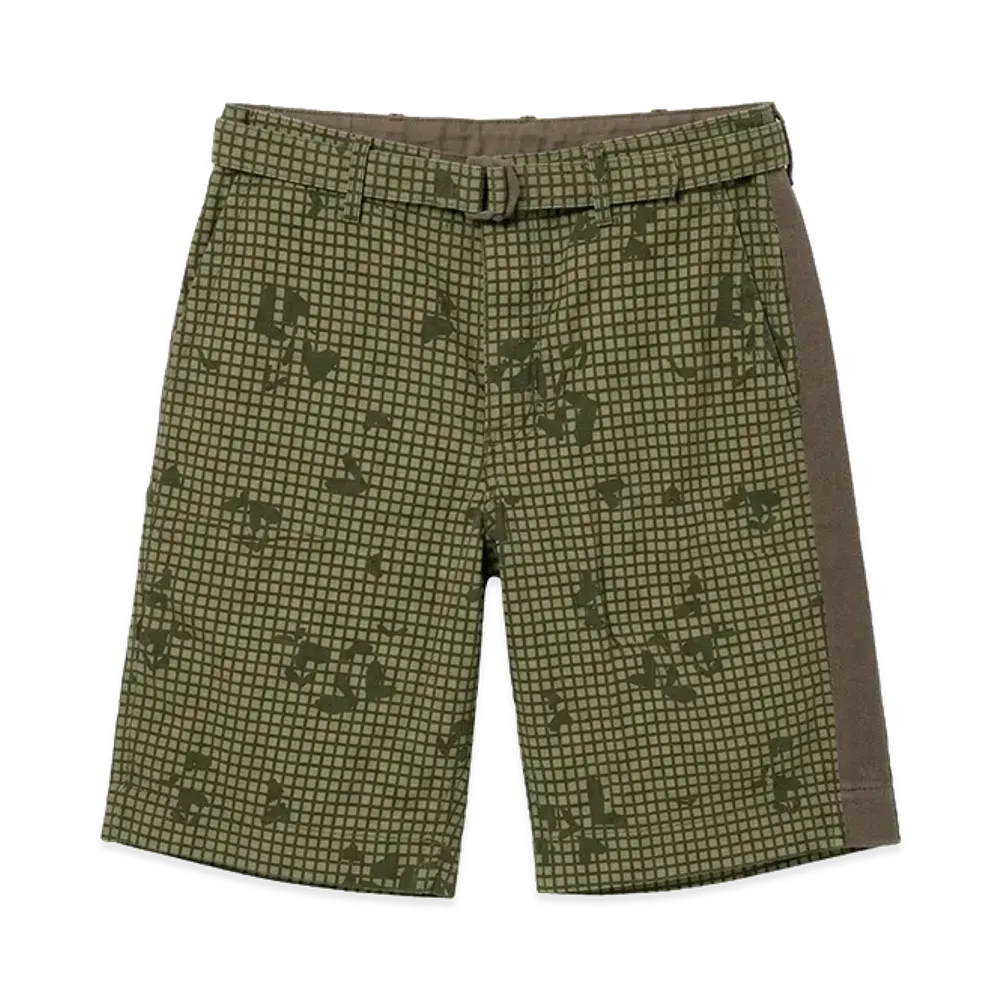 sacai Sideline Belted Shorts "Olive"