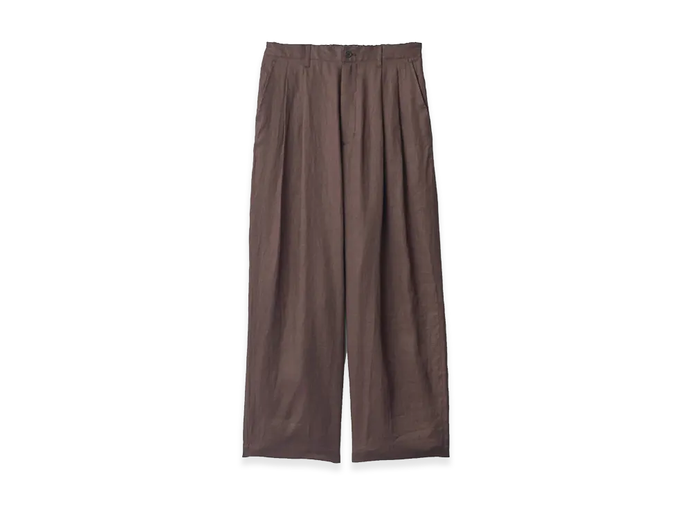 ssstein Light Linen Wide Easy Trousers "Brown"