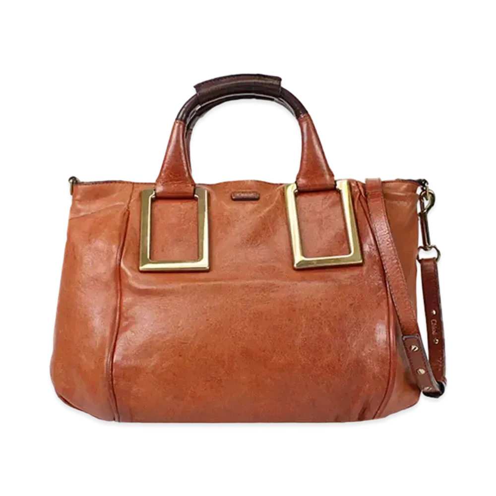 Chloe ETHEL Leather 2WAY Bag "Brown"