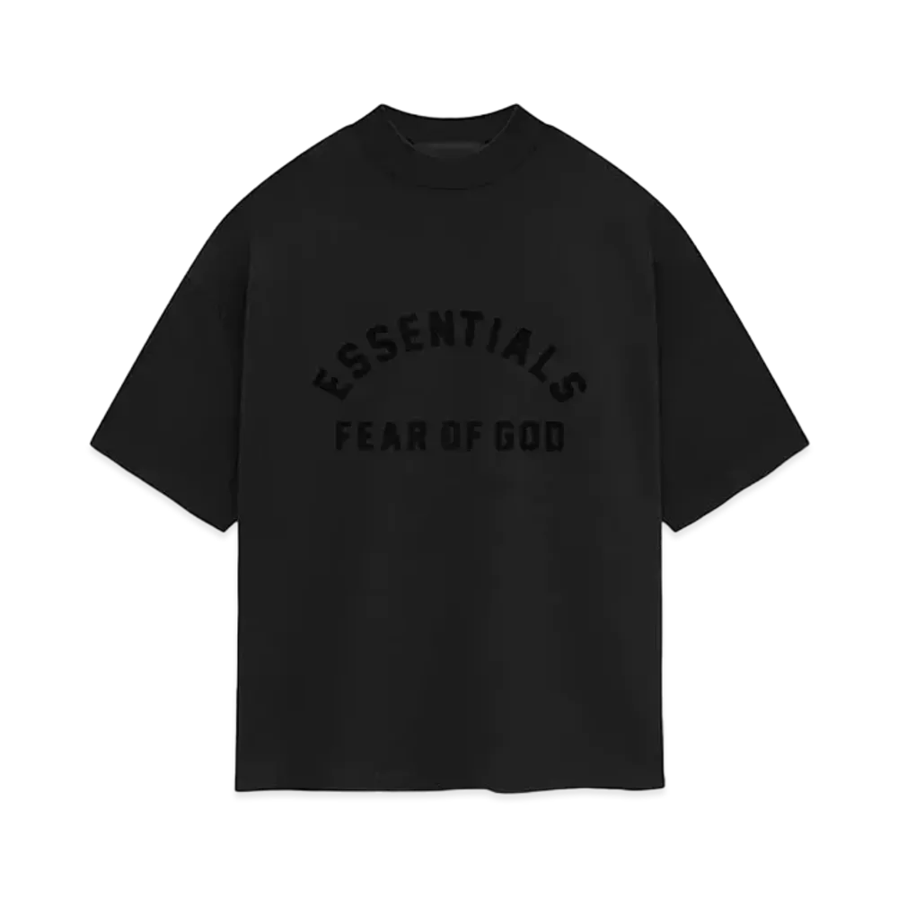 FEAR OF GOD ESSENTIALS Heavy Jersey Crewneck T-shirt "Jet Black"