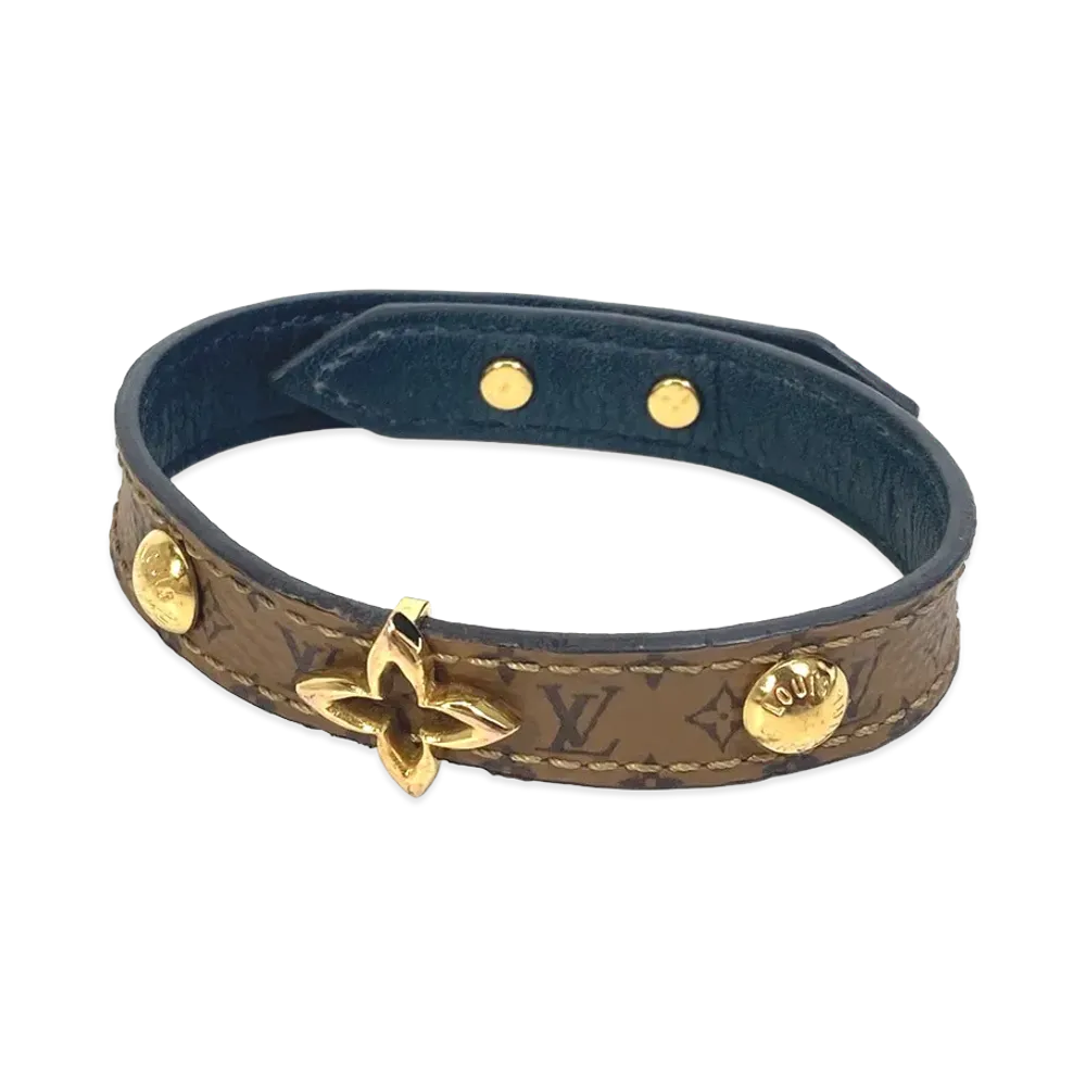Louis Vuitton Bracelet Blooming Monogram Reverse "Brown/Gold"