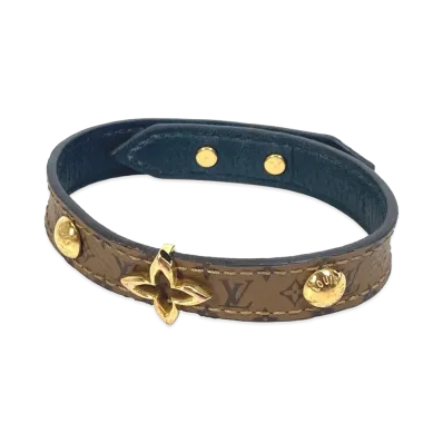 Louis Vuitton Bracelet Blooming Monogram Reverse "Brown/Gold"