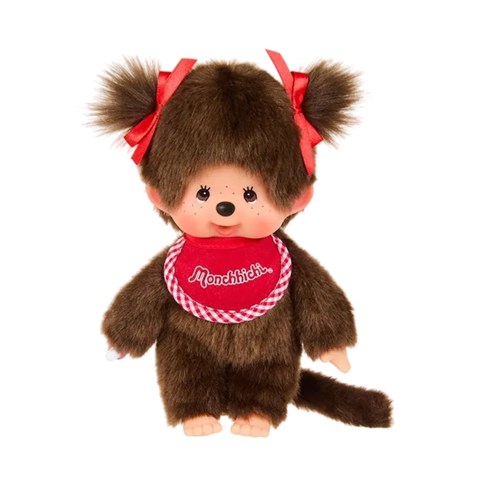 Sekiguchi "Premium Standard" Monchhichi S Size Brown Girl Twin-tail
