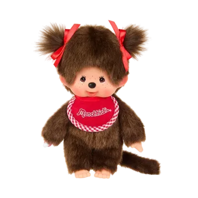 Sekiguchi "Premium Standard" Monchhichi S Size Brown Girl Twin-tail