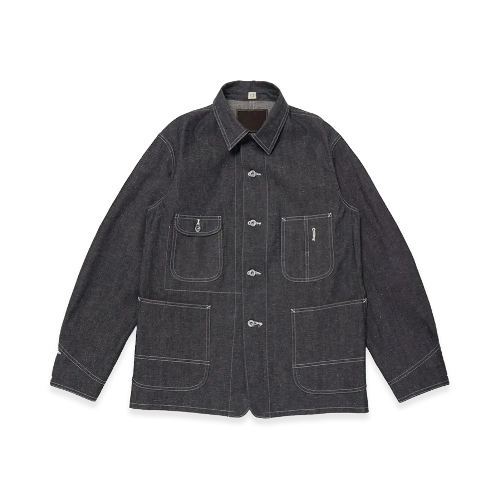 T.T Taiga Takahashi LOT.716 Coverall Jacket With Chinstrap "Raw Indigo"