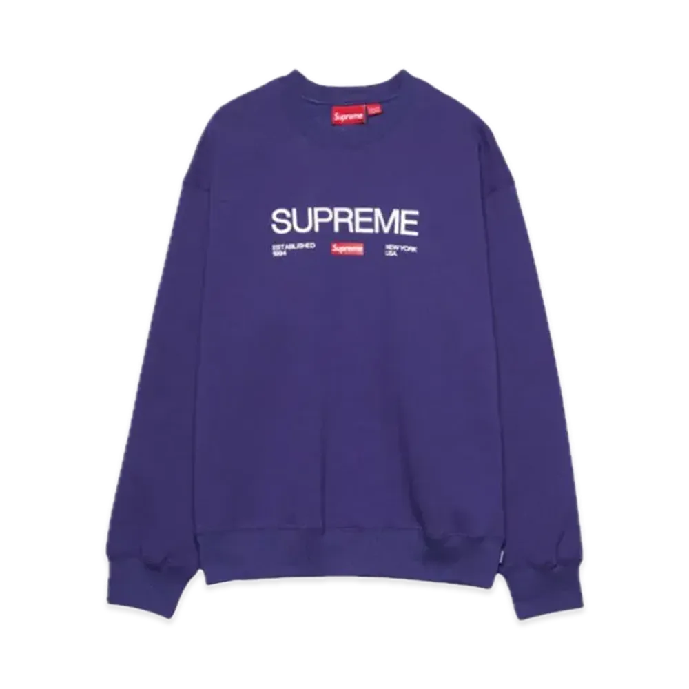 Supreme Established Crewneck "Washed Navy"