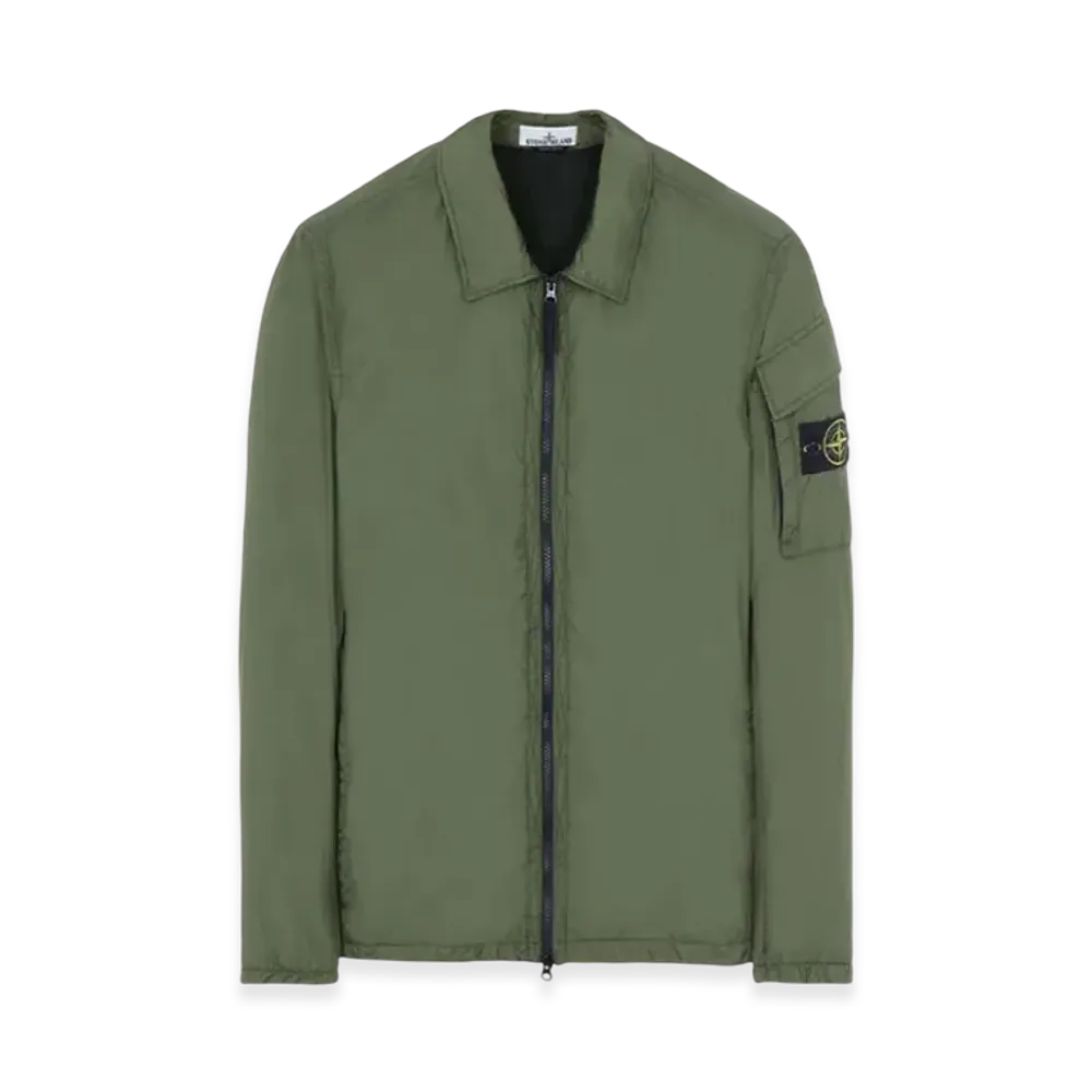 Stone Island 10223 Crinkle Reps Nylon Garment Dyed Overshirt - 22FW "Olive Green"