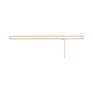 Saint Laurent Epi De Ble Chain Belt In Metal "Gold"
