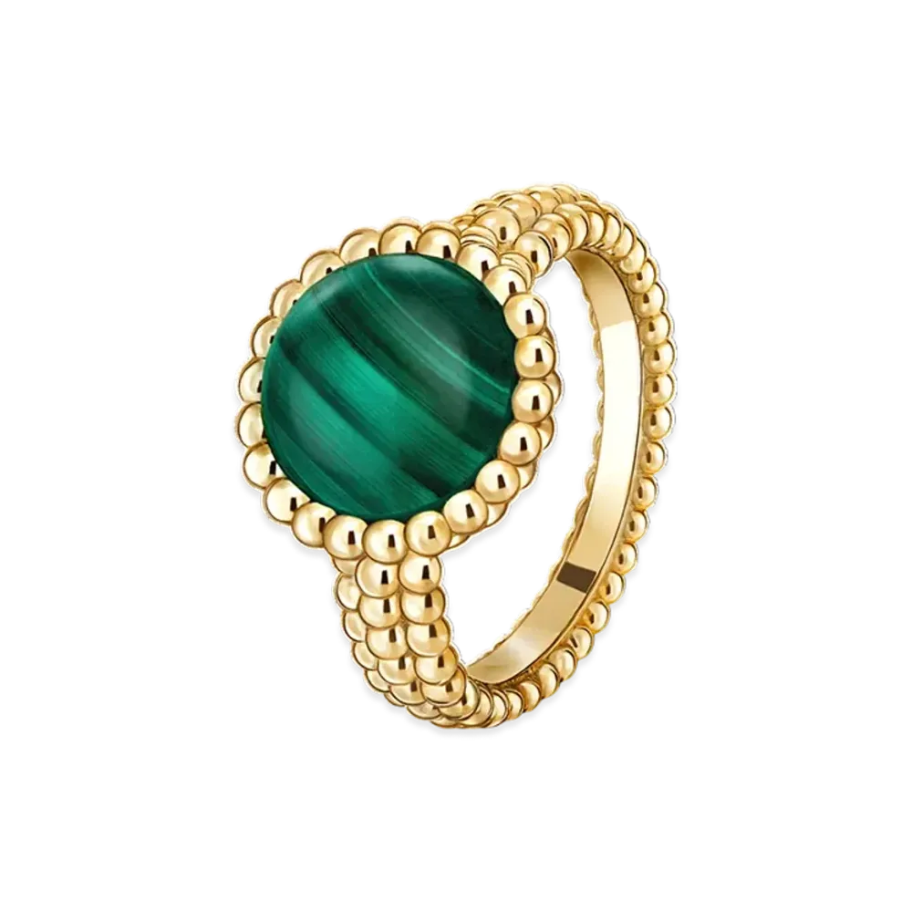 Van Cleef & Arpels Perlee couleurs ring "18K Yellow gold/Malachite"